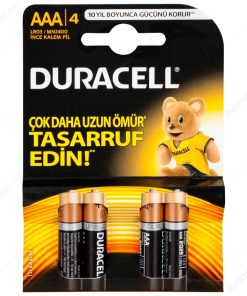 Duracell ince Kalem Pil AAA 4lü paket Alkalin Pil LR03 MN2400