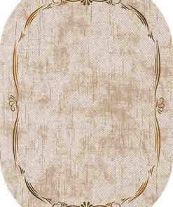 Oval Paspas Saçaklı Paspas Püsküllü Süngerli Hol Banyo Paspası 40x60cm Yeni Sezon 0413