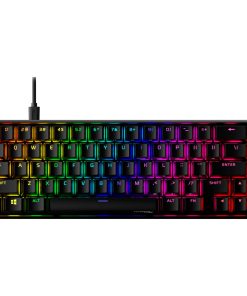 HyperX Alloy Origins 65 Red PBT Switch Mekanik US Oyuncu Klavye Siyah