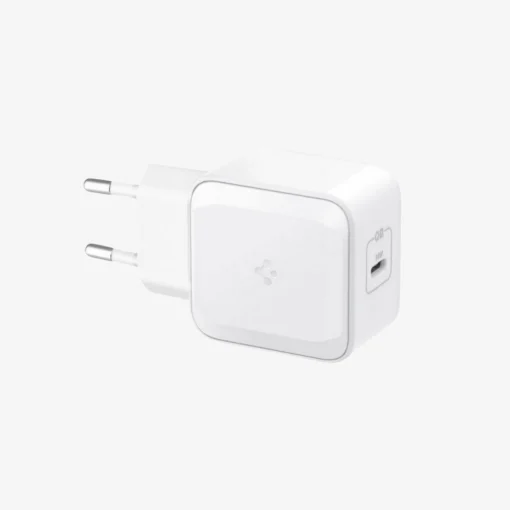 Spigen 30W USB-C Adaptör Şarj Isısını Düşürür GaN Hızlı Şarj Aleti iPhone & Android & iPad & MacBook Type-C PE2008 White - ACH02077 - 30W GaN White