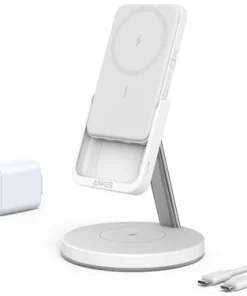 Anker PowerWave MagGo 2in1 Stand Magsafe Uyumlu 5000 mAh Powerbank & Stand Beyaz - B25A7 (Anker Türkiye Garantili)